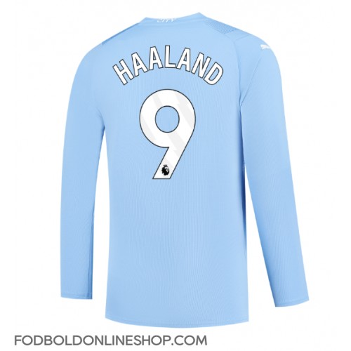 Manchester City Erling Haaland #9 Hjemmebanetrøje 2023-24 Langærmet